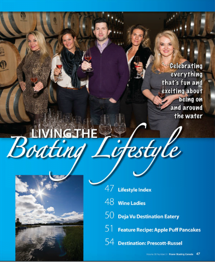 Power Boating Canada, Two Sisters Winery, Page 1
