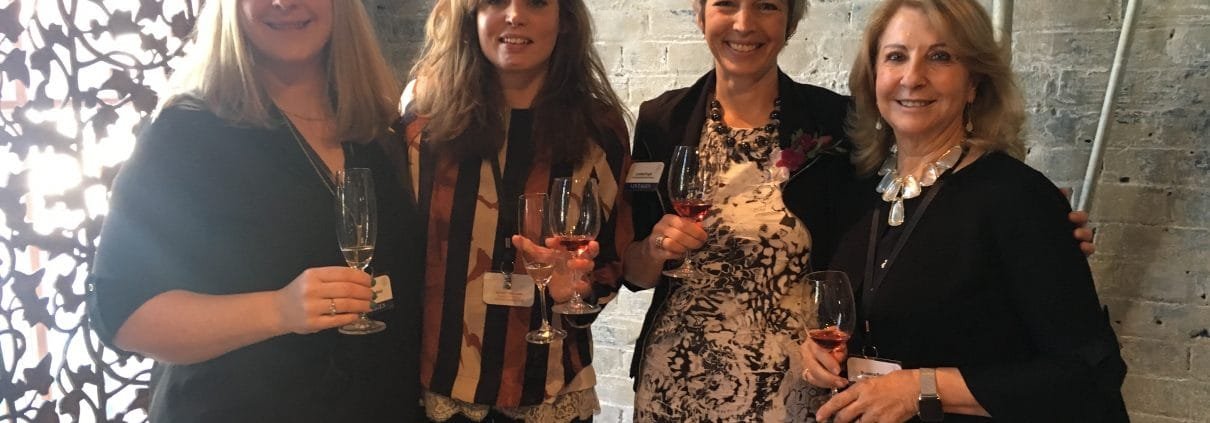 Amazing structured tasting and luncheon at George Restaurant, Toronto. The women in Wine. Left to right: Megan Schofield, Robert Mondavi Winery, Vitalie Taittinger, Champagne Taittinger, , Louise Engel, Featherstone Estate Winery and Susana Balboa, Susana Balboa Wines.
