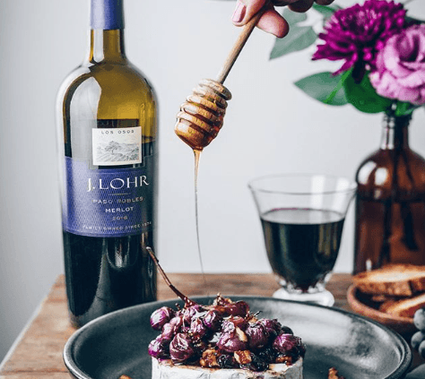 J. Lohr Los Osos Merlot 2016 with Brie Cheese